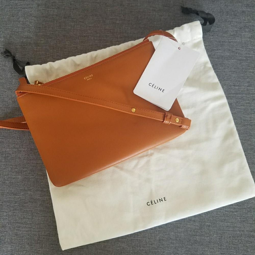 Celine Trio Bag in Tawny Lambskin